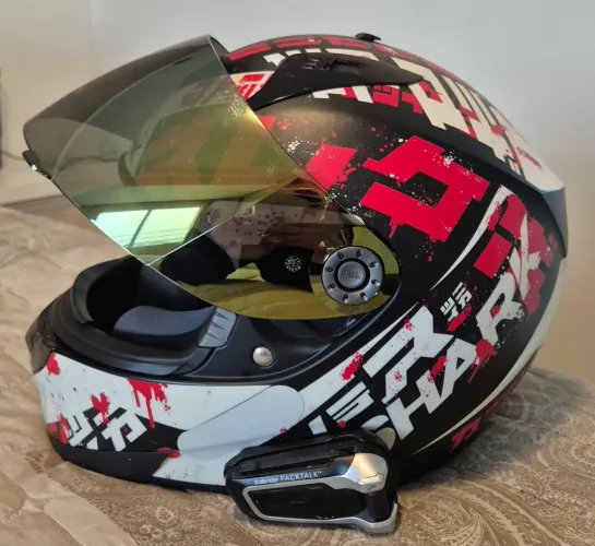 Capacete Shark n56 + intercomunicador scala rider