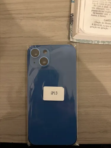 carcaça traseira do iPhone 13 azul