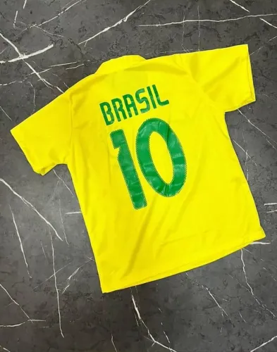 camisas infantil da seleção brasileira infantil de 2 a 12 anos  unisex 