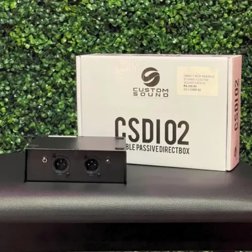 Direct Box Passivo Stereo Custom Sound CSDI 02