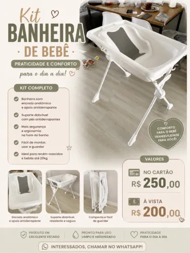 Banheira com suporte