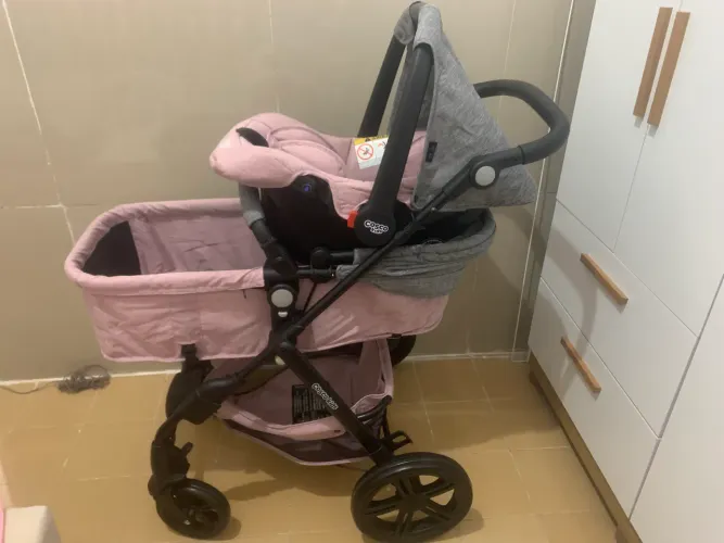 Carrinho Cosco Poppy Rosa 0 a 22kg - Pouquíssimo Uso