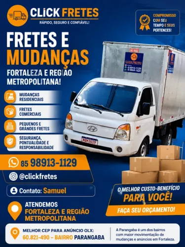 FRETES E MUDANÇAS EM FORTALEZA E REGIÃO METROPOLITANA ?