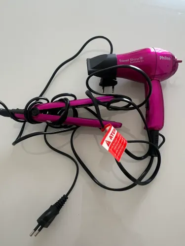 Secador e chapinha tamanho viagem