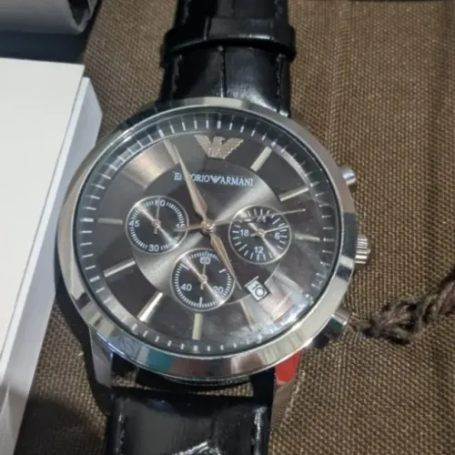 Relógio Social Luxo Pulseira de Couro em Linda Caixa de Presente Para o Dia dos Pais.
