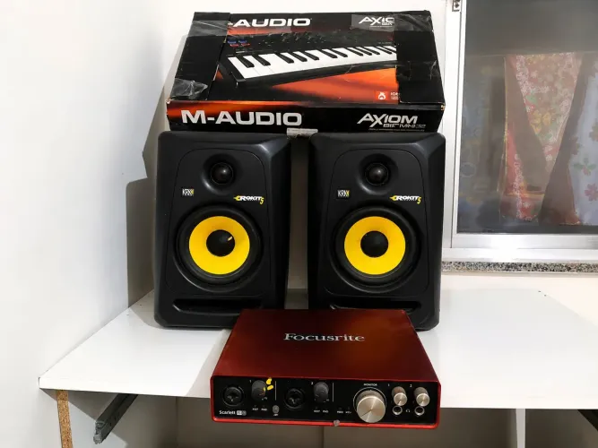 Vendo Kit Home Studio Completo | KRK + Focusrite + M-Audio | Excelente Estado 