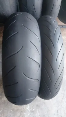 Par de pneus p/ hornet, xj6, cb500f, mt07, cb650f, z750, srad750, bandit etc..