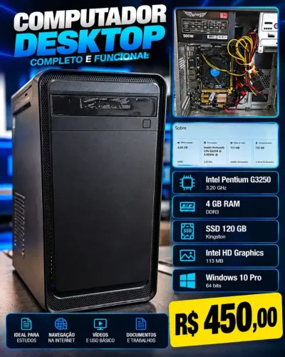 COMPUTADOR DESKTOP - INTEL PENTIUM G3250