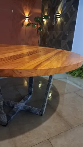 Mesa madeira maciça peroba rosa