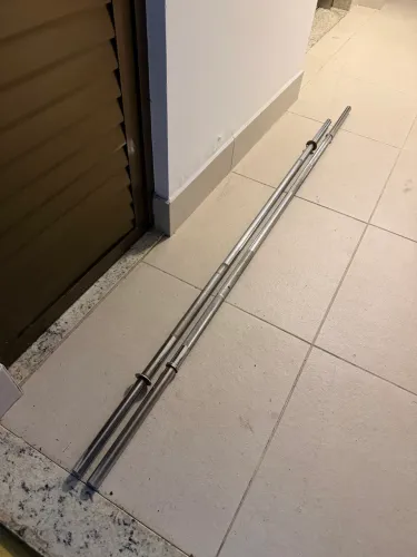 Barras supino cromadas e recartilhadas