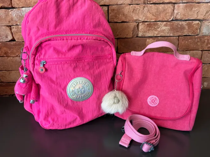 Mochila e lancheira Kipling originais