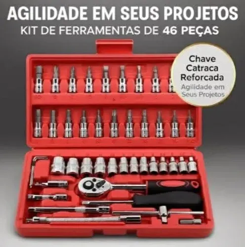Jogo de soquete como 46 perças