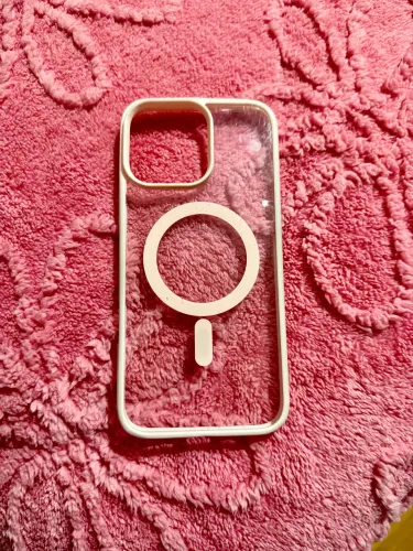 Capa MagSafe borda silicone iPhone 16ProMax - Rosa