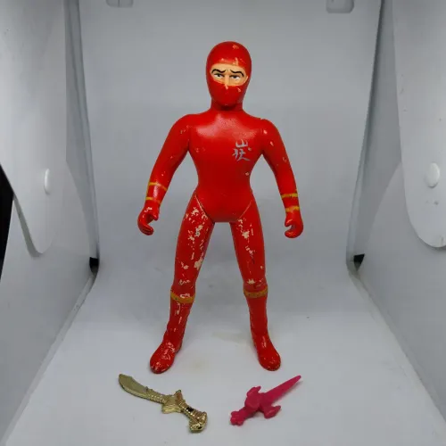 Ninja roupa vermelha Apolo Brinquedos anos 80