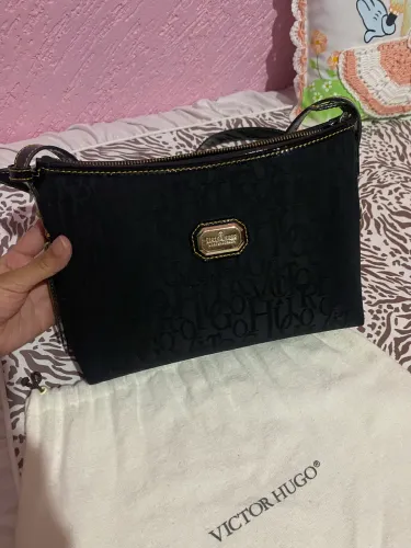 Bolsa Victor Hugo Jacquard Preta