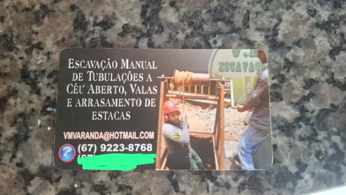 V.m.varanda fazemos esvações manual 