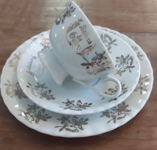 Xícara para Bodas de prata trio