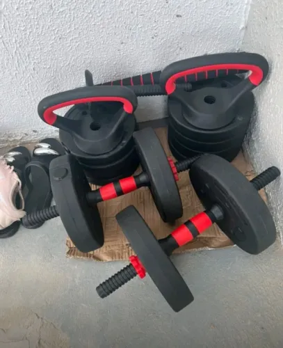 Kit halteres musculação 6 em 1 20kg