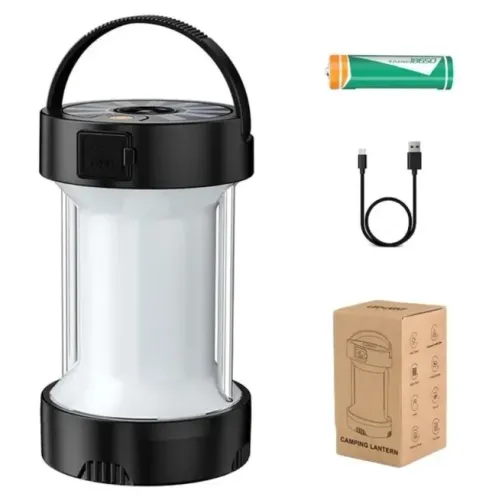 Lanterna Recarregável 4 Modos de Iluminação Lâmpada Led Solar Luzes de Emergência