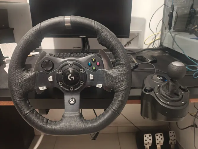 G920+câmbio shifter+mod paddle conservado (na caixa)