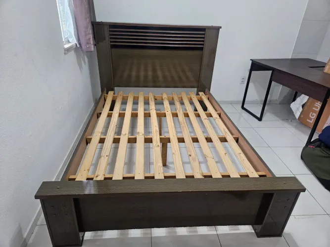 Cama casal clássica c/ colchão