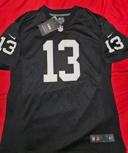 Camiseta de jogo Hunter Renfrow Raiders masculina P/M Nike nova original com etiquetas