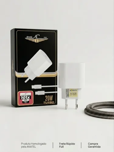 Kit Fone Bluetooth + Carregador Turbo 20w