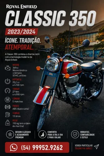 Royal Enfield - Classic 350 Chrome - Impecável