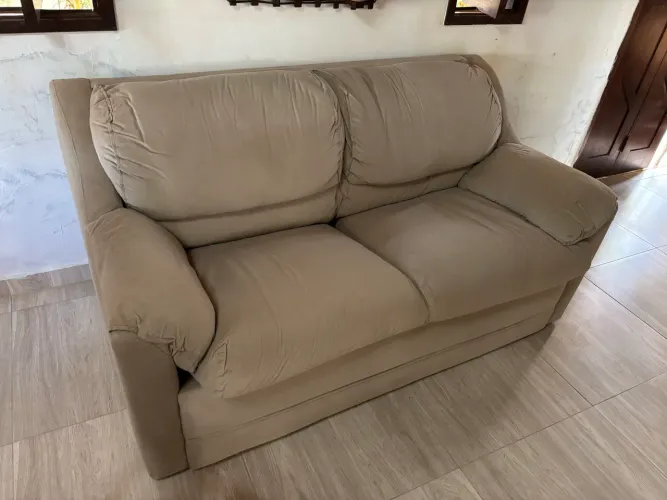 Sofá cinza 2 lugares