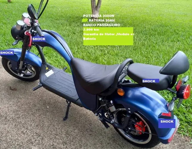 Bicicleta Moto Scooter Eletrica Harley Motor 3000w 2022 com Garantia