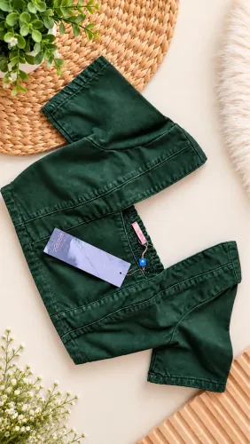 Cropped Jeans Verde Marca Lez a Lez Novo com etiqueta