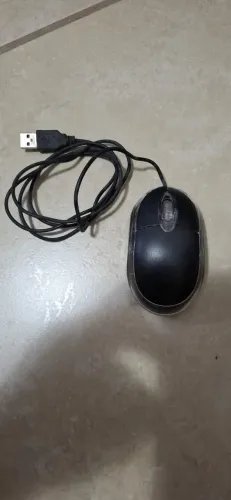 Mouse óptico com fio USB preto new day