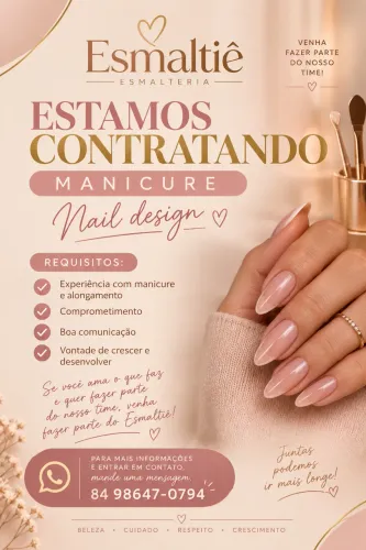 Vaga para Manicure / Nail Designer