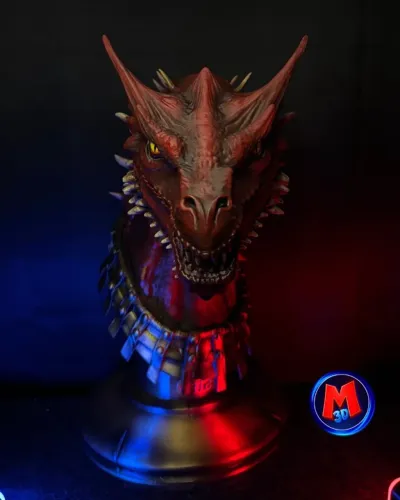 BUSTO CARAXES (CASA DO DRAGÃO- FEITO EM PLA E PINTURA AUTOMOTIVA )