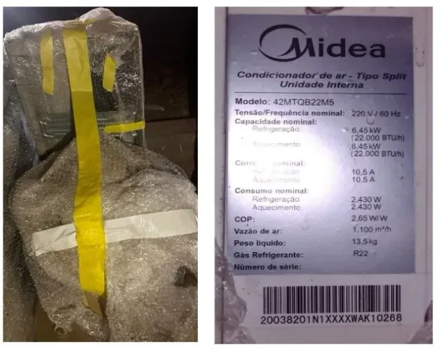 Condensadora Ar-Condicionado Split Midea 22.000 BTUs Quente e Frio (220V/Gás R-22) R$ 400