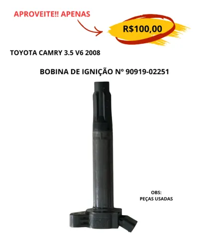 BOBINA DE IGNIÇÃO Nº *1 DO TOYOTA CAMRY 3.5 v6 2008 