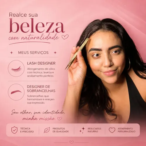 Lash designer e designer de sobrancelhas