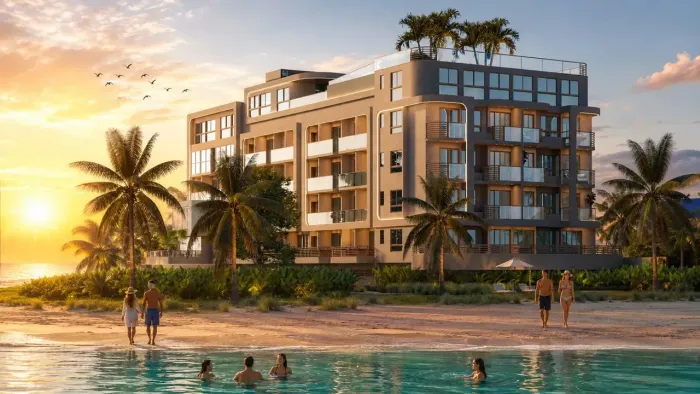 TAMANDARÉ - FLAT pé na areia 23 m² com vista mar e lazer ompleto