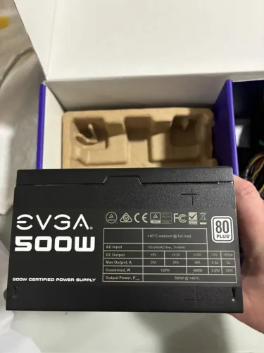 Fonte EVGA 500w 80 Plus White Impecável