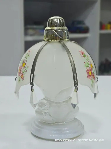 Antigo Vidro de Perfume em Formato de Urso 16cm