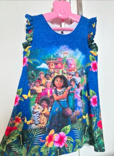Vestido  temático de encanto tamanho : 6 anos 