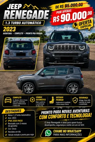 Jeep Renegade Long. T270 1.3 TB 4X2 Flex Aut. 2023