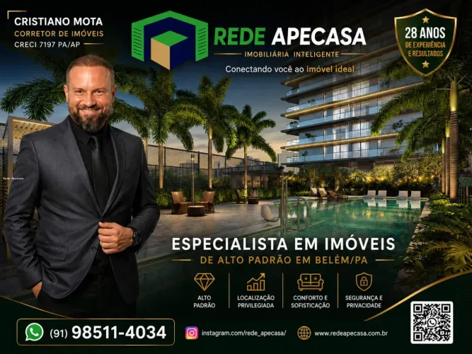 Cobertura para Venda em Belém, Umarizal, 4 dormitórios, 4 suítes, 7 banheiros, 4 vagas
