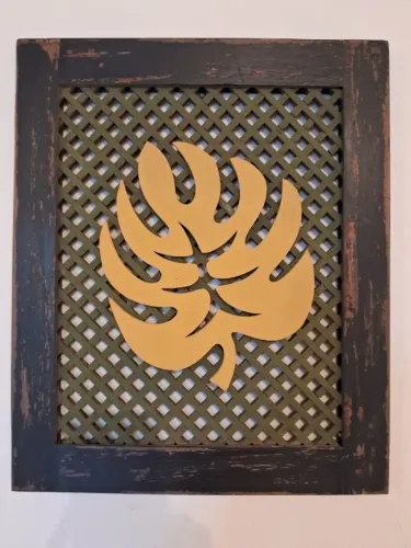 Quadro rústico com treliça