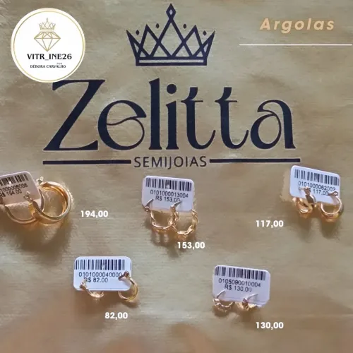 Argolas  e brincos Zelitta Semijoias - Lindas e Elegantes!