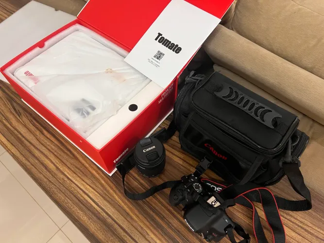 Câmera profissional Cânon T6i + projetor 