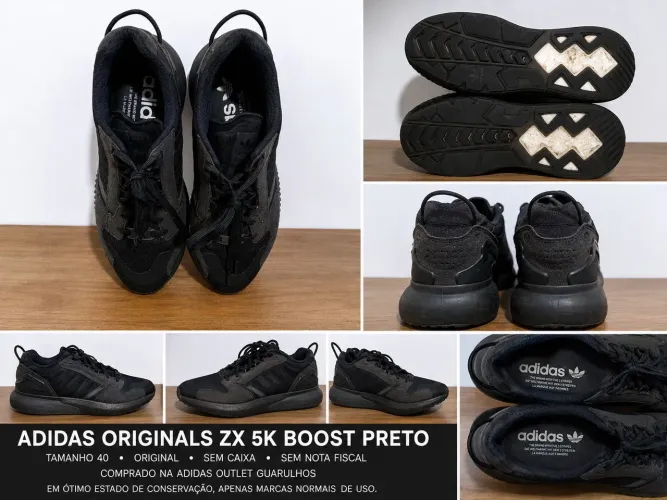 Adidas Originals ZX 5K Boost Preto - Original | Nº 40