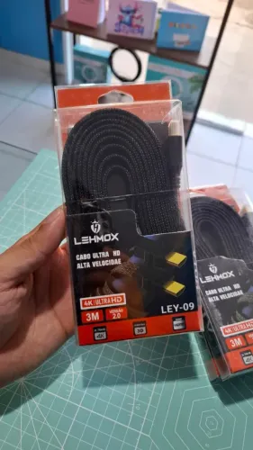 Cabo Alta performance Audio e Video Hdmi 3 metros 4k Ultra Hd - Lehmox
