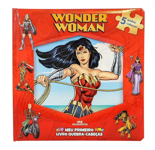Kit de Atividades MULHER MARAVILHA - Livro QUEBRA-CABEÇAS