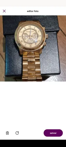 Relógio marca MK, dourado, tamanho grande, pulseira 17 cm, não tenho mais os elos.